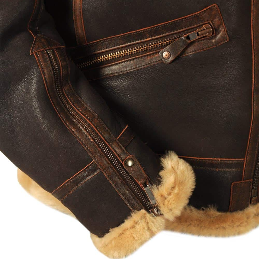 Eamon™ | Klassieke shearling aviator jas