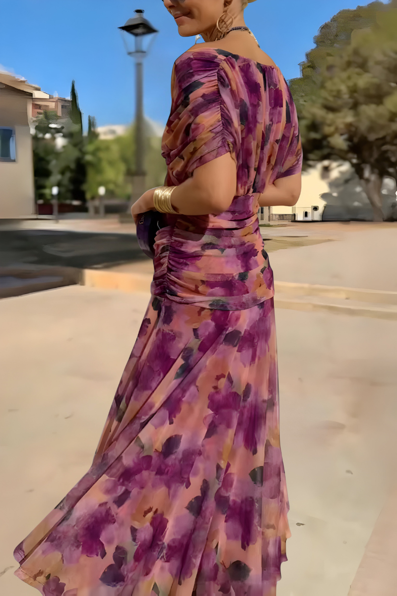 Yalena™ | Elegante bloemen maxi jurk