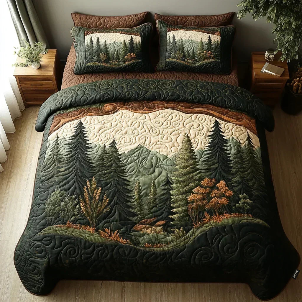 Matelassé Bedset 3-delig – Wandeling in het Bos