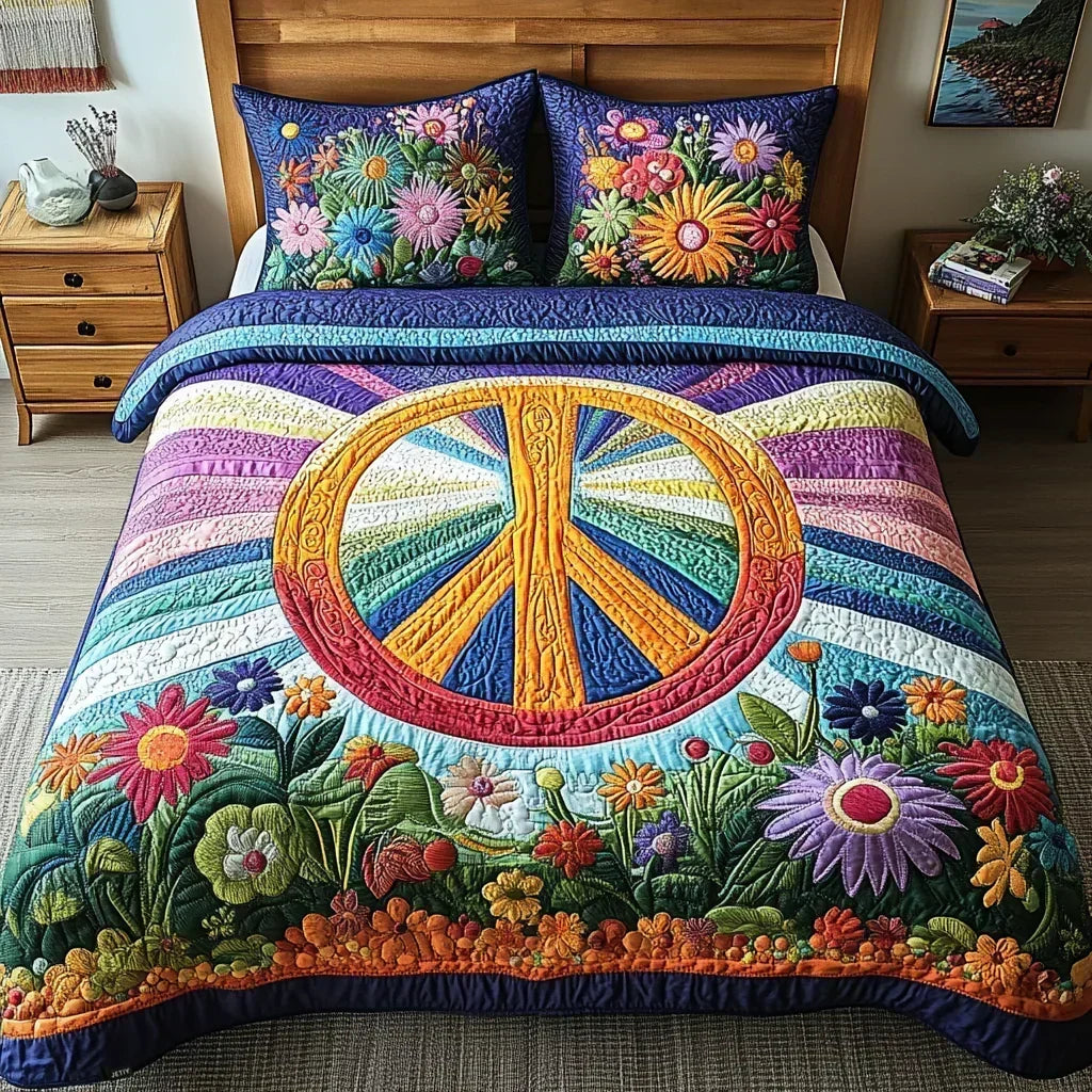 Matelassée 3-delige Bedset – Tie-Dye Dromen