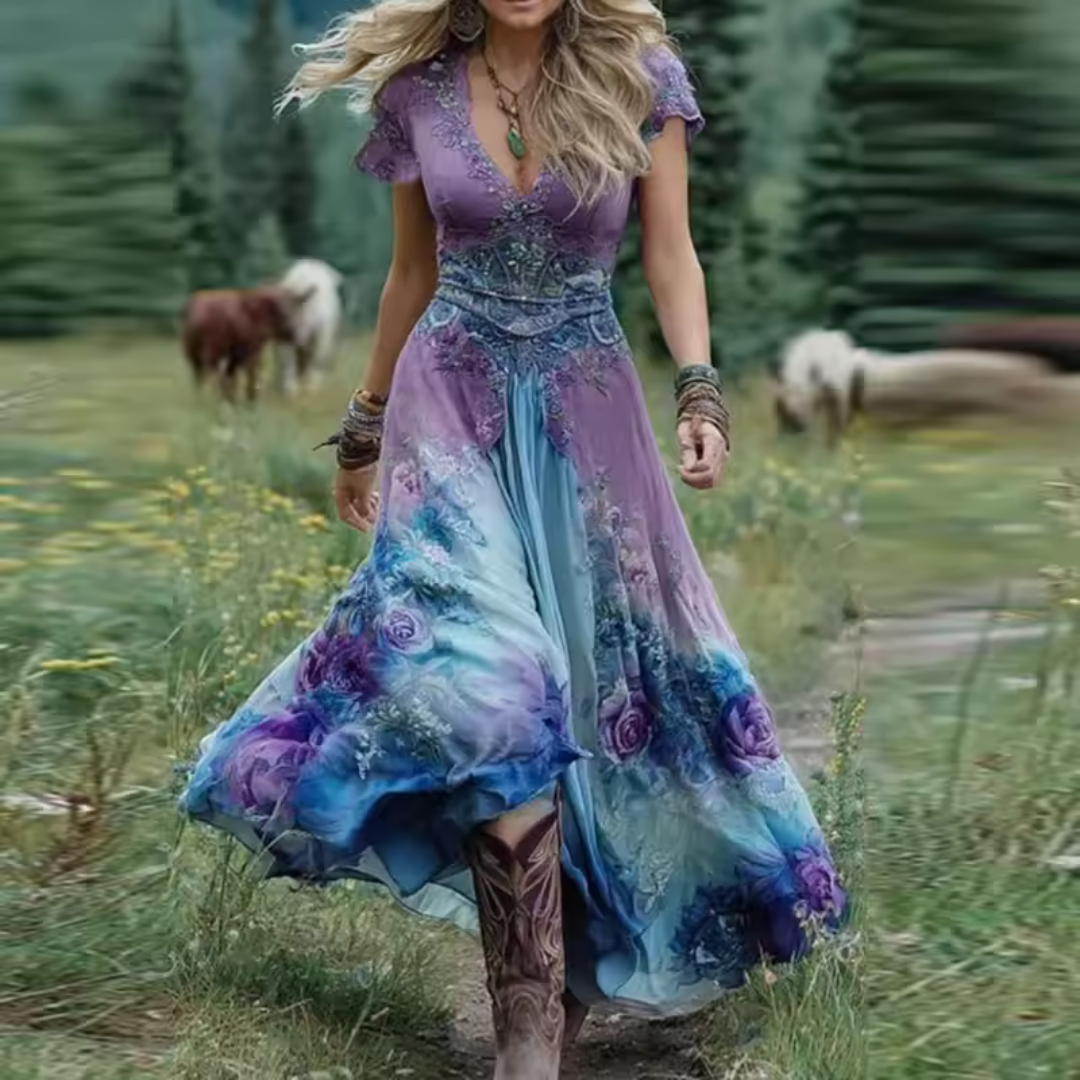 Noraya™ | Stijlvolle vintage geïnspireerde boho jurk