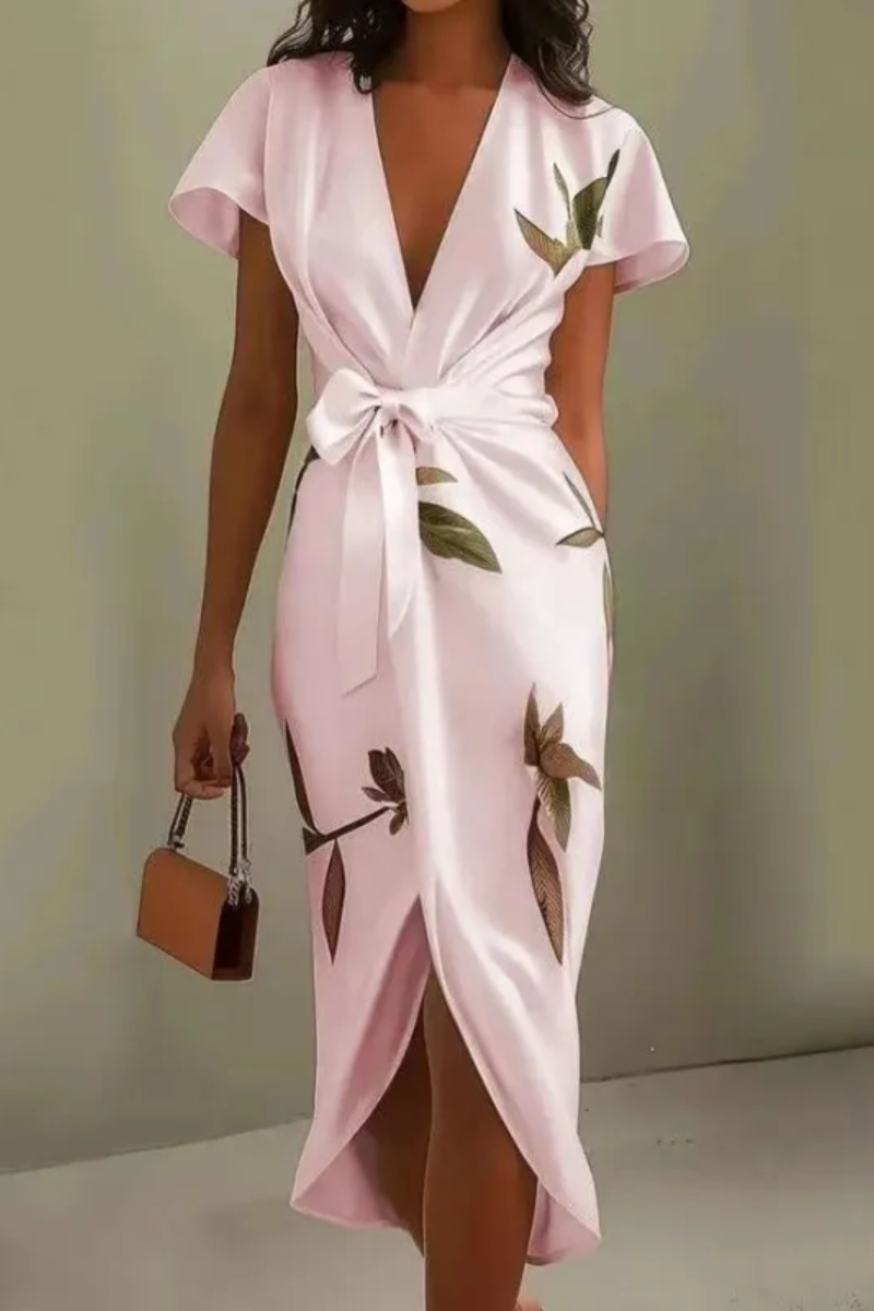 Noa™ | Moderne Midi Jurk Met Riem