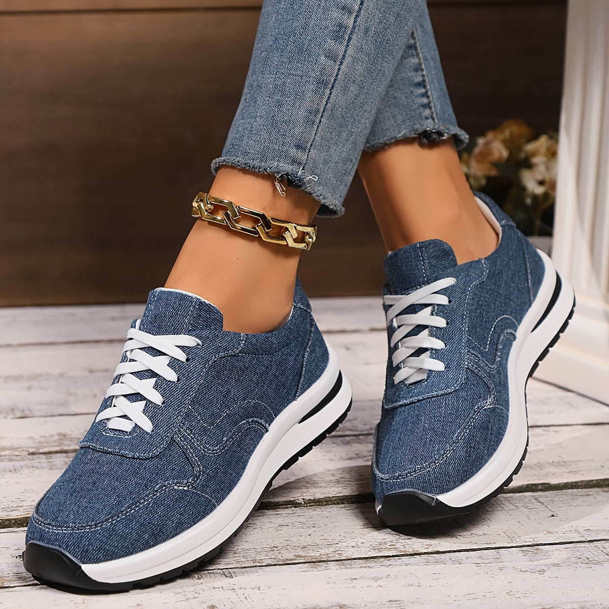 Izzy™ | Orthopedische Sneakers met spijkerstof