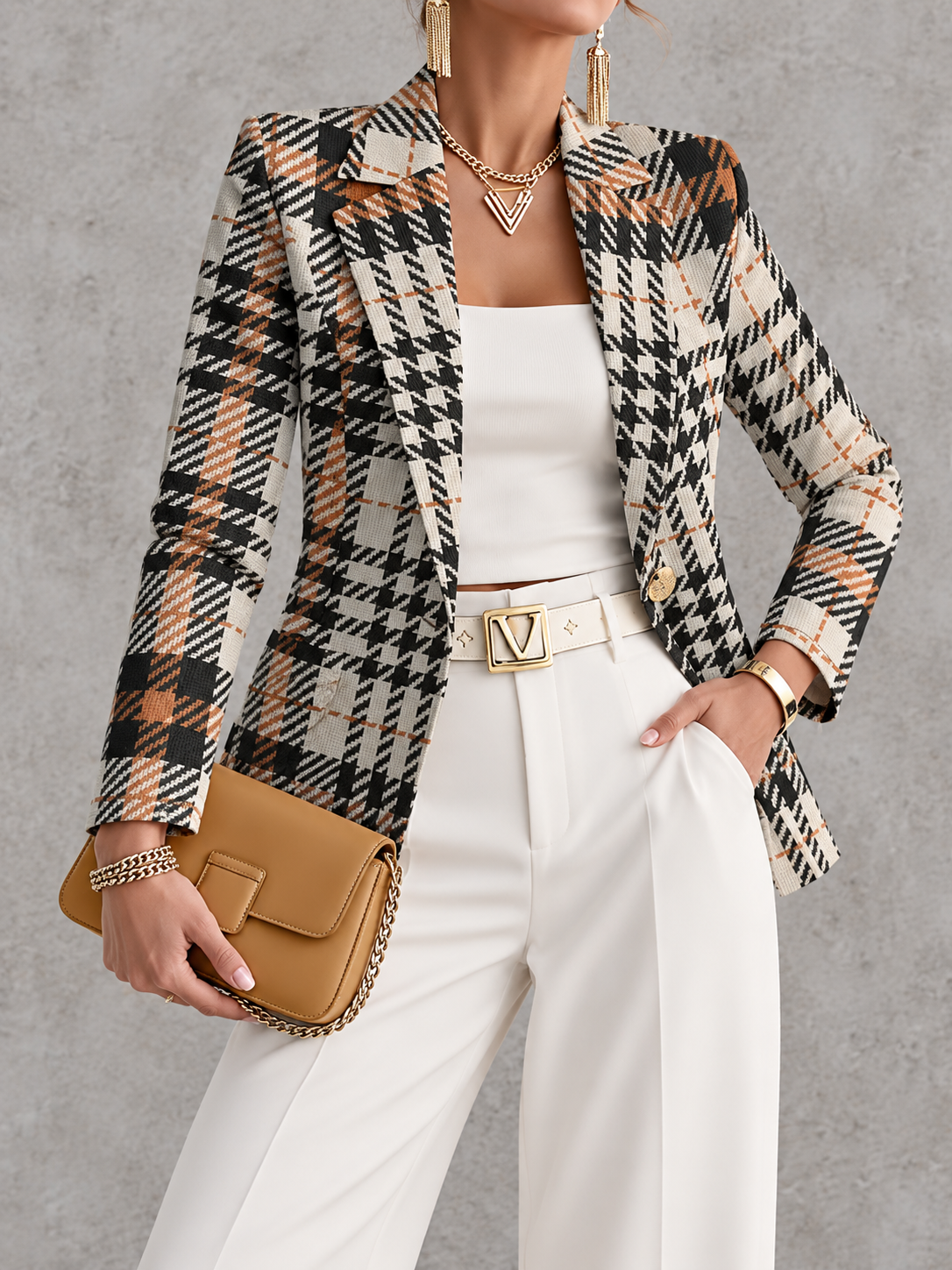 Tessa™ | Elegante Blazer met Abstracte Print