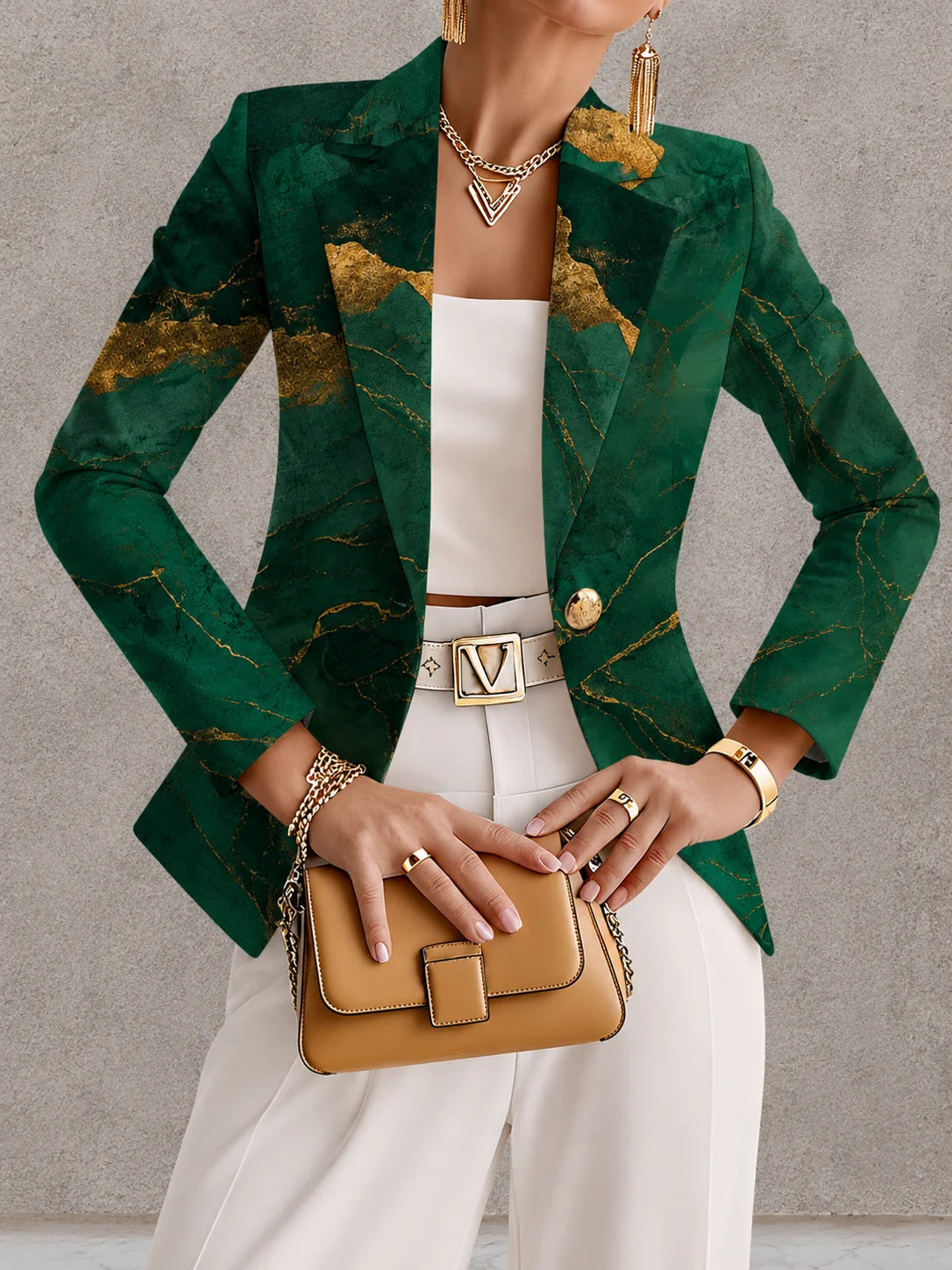 Tessa™ | Elegante Blazer met Abstracte Print