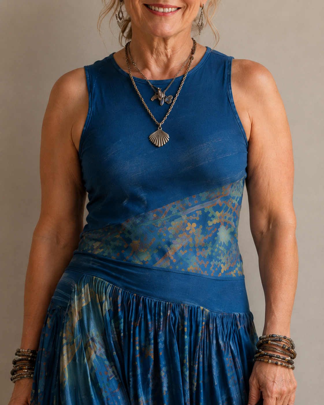 Nadine™ | Buikcamouflerende Boho Maxi Jurk