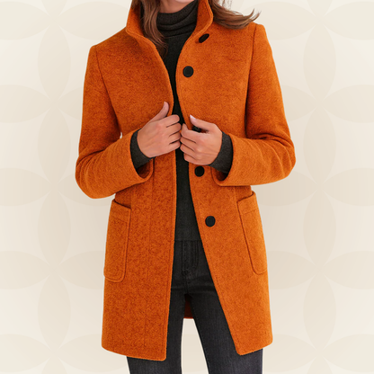 Marielle™ | Elegante Jas met Hoge Kraag