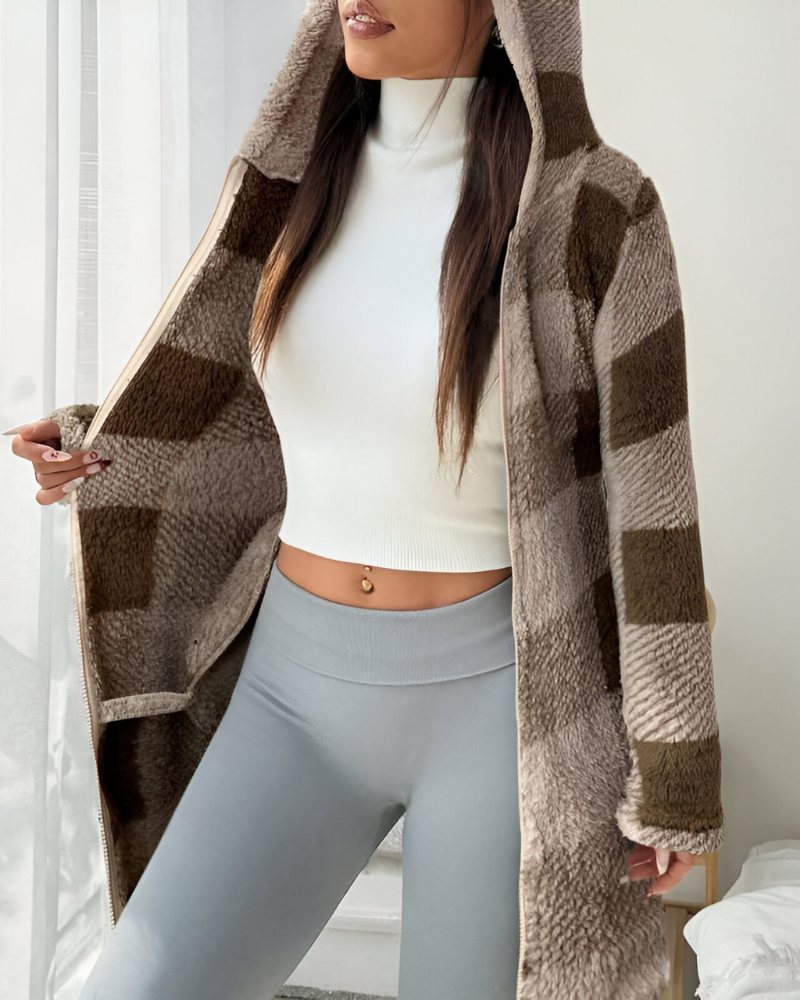 Zari™ | Moderne Warme Jas met Capuchon