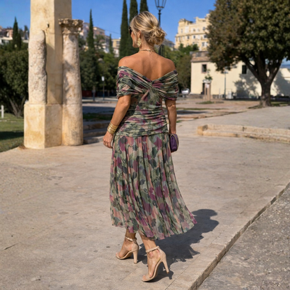 Mikaela™ | Buikcamouflerende Off-Shoulder Maxi-Jurk