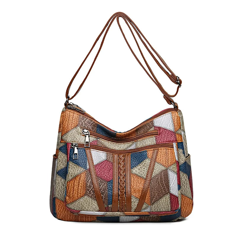 Hazel™ | Kleurrijke Patchwork Schoudertas 9