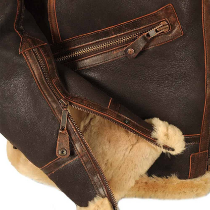 Eamon™ | Klassieke shearling aviator jas