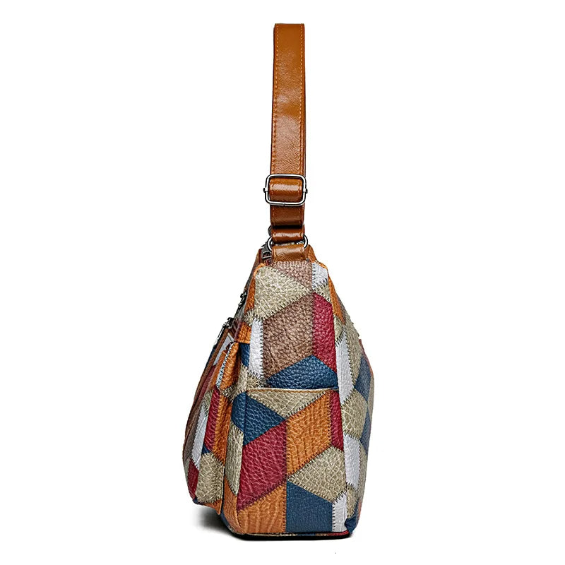 Hazel™ | Kleurrijke Patchwork Schoudertas 11