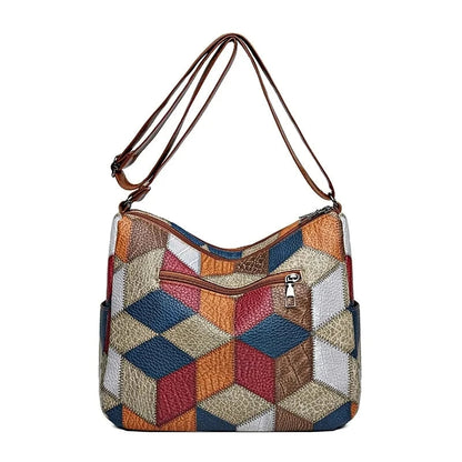 Hazel™ | Kleurrijke Patchwork Schoudertas 10