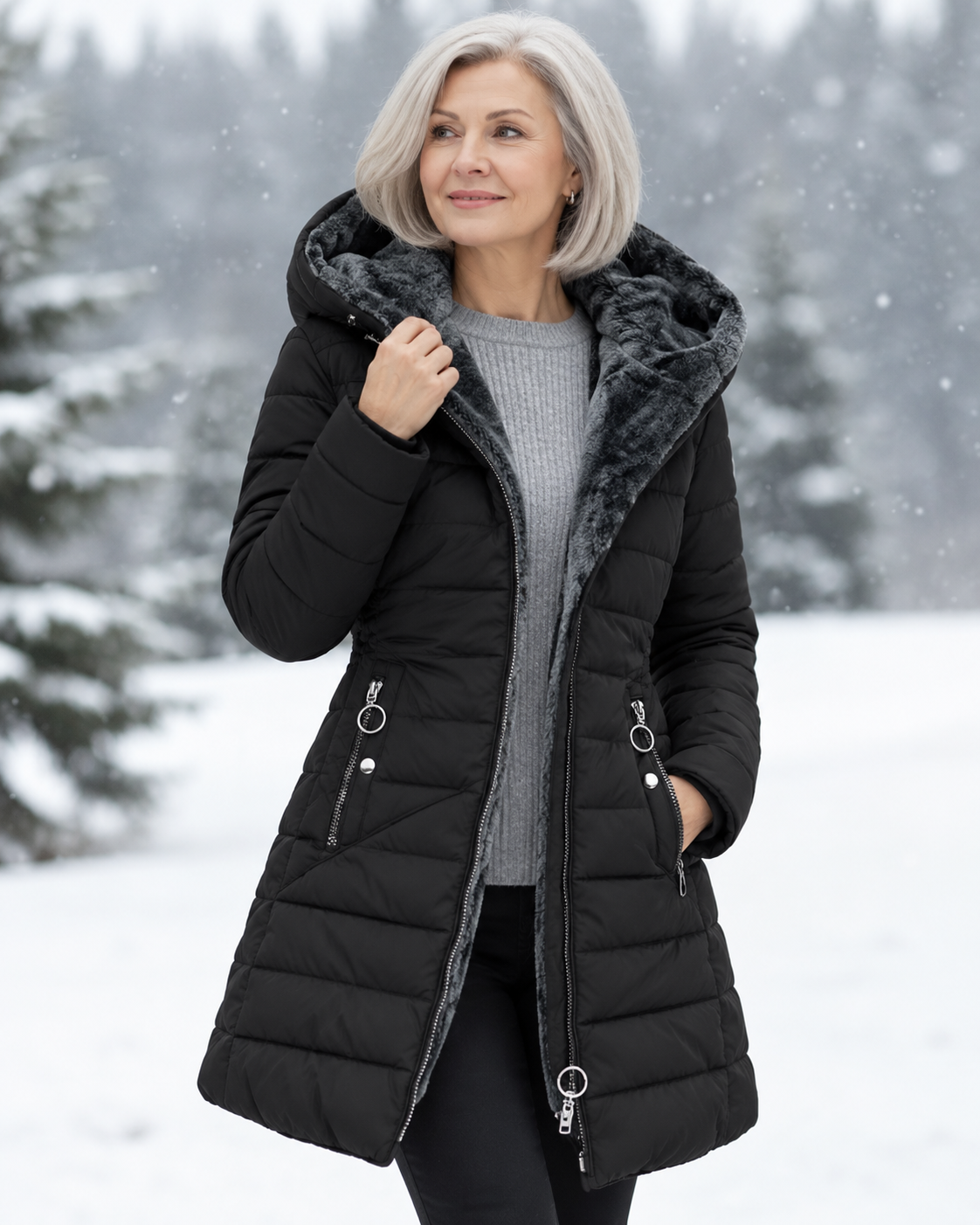 Marga™ | Warme Gewatteerde Winterjas Met Capuchon