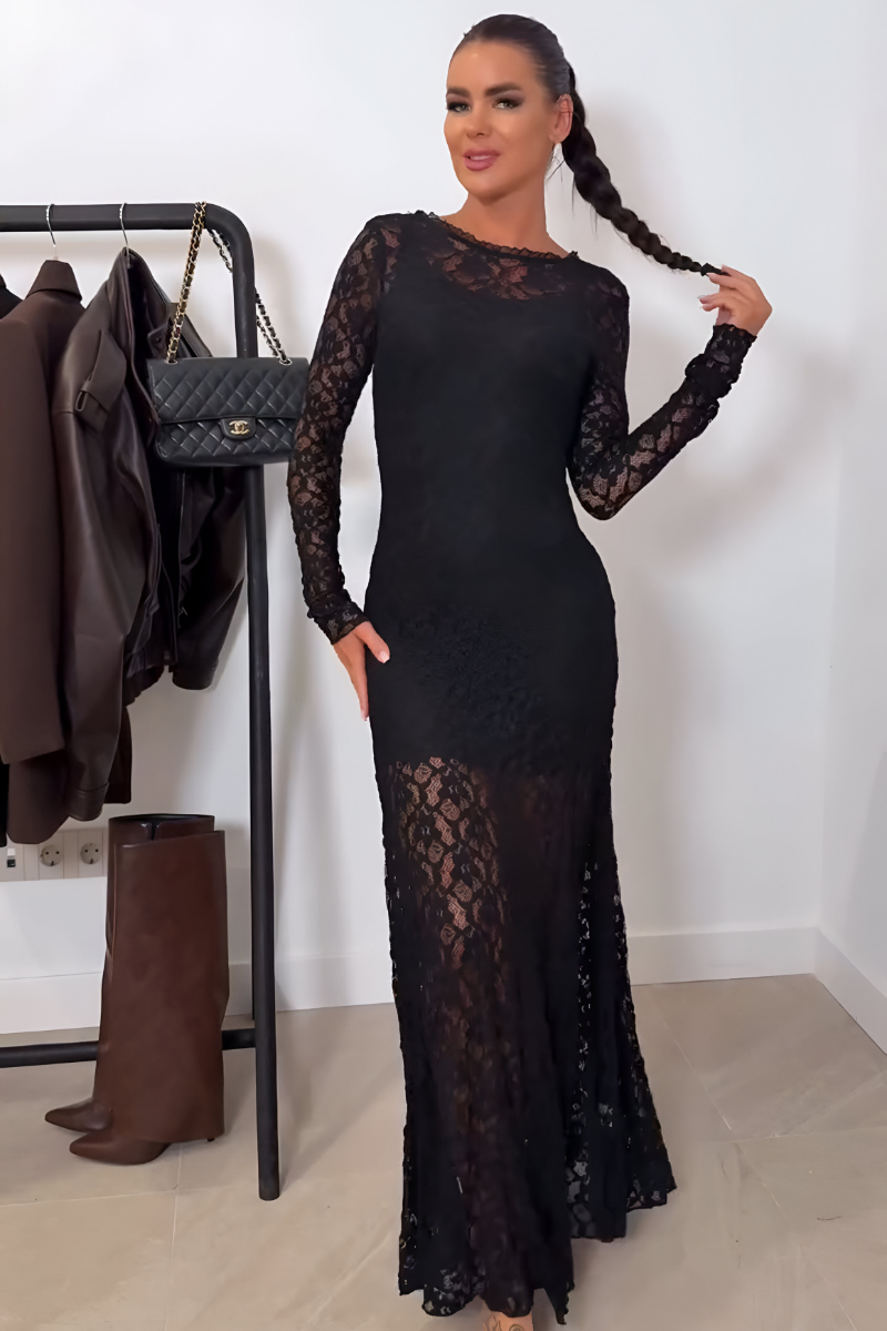 Rona™ | Elegante Kant Maxijurk