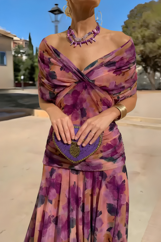 Yalena™ | Elegante bloemen maxi jurk