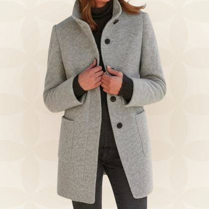 Marielle™ | Elegante Jas met Hoge Kraag