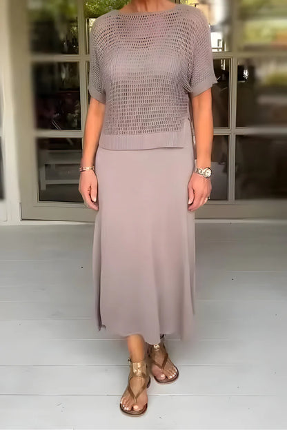 Lieke™ | Zomerse Jurk Met Gebreide Top