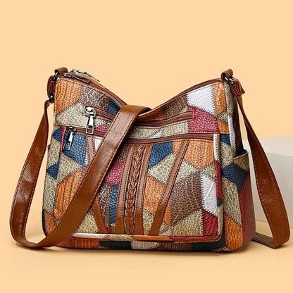Hazel™ | Kleurrijke Patchwork Schoudertas 7