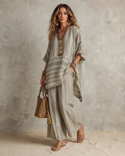 Maéva™ | Bohemian Linnen 2-Delige Set
