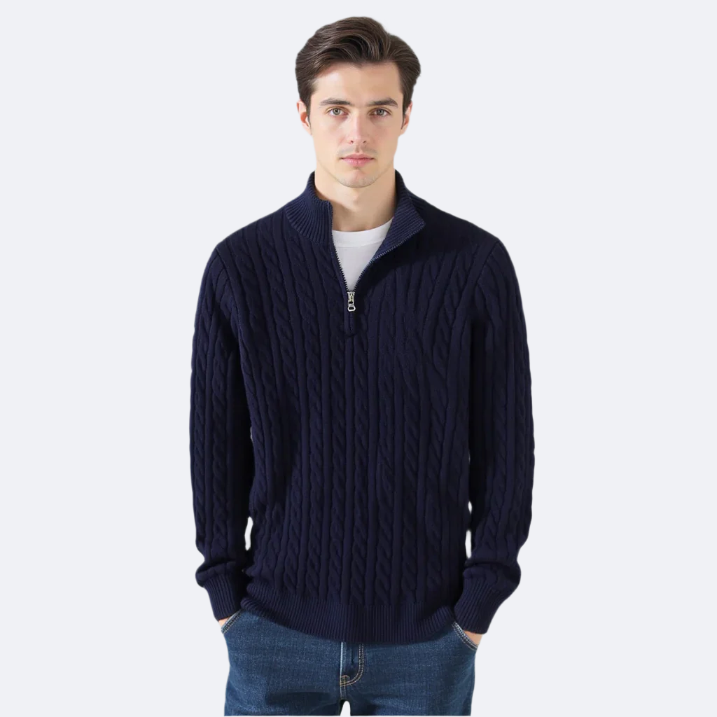 Eamon™ | Klassieke gebreide half-zip trui