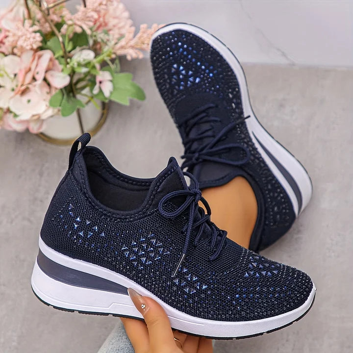 Judith™ | Orthopedische Sleehak Sneakers met Strass 19