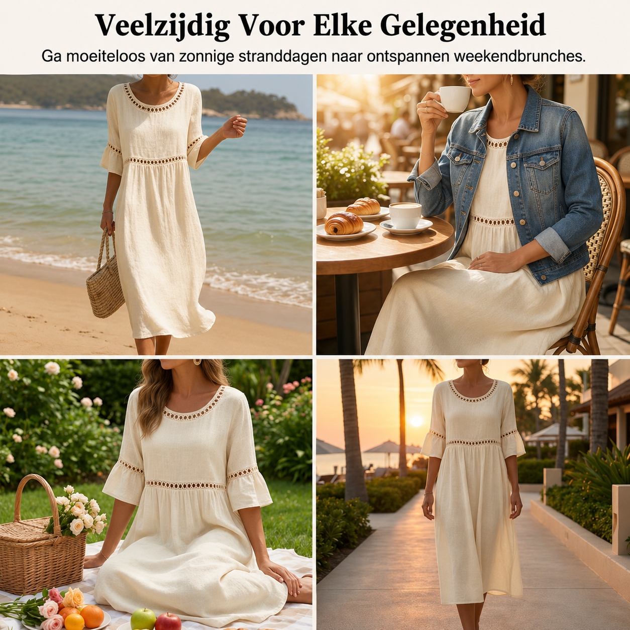 Amara™ | Elegante Buikcamouflerende Midi Jurk