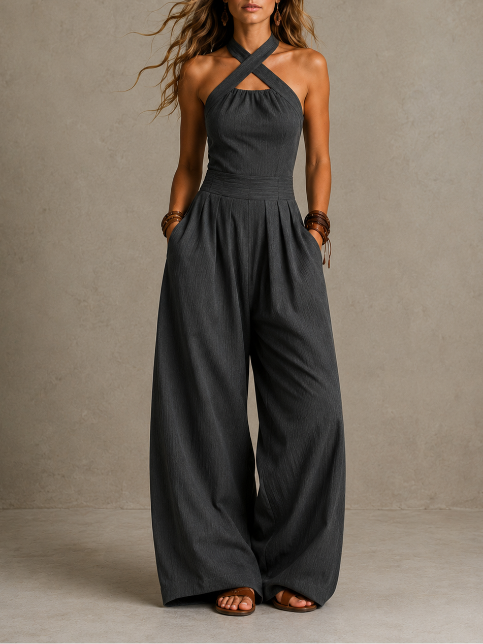 Wendy™ | Wijde Jumpsuit met Gekruiste Halslijn