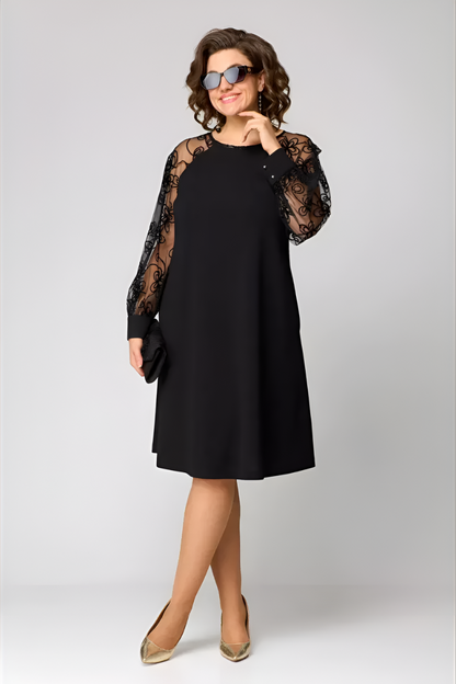 Elodie™ | Elegante jurk met kanten mouwen
