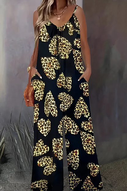 Niva™ | Stijlvolle Shimmer Jumpsuit met Wijde Pijp