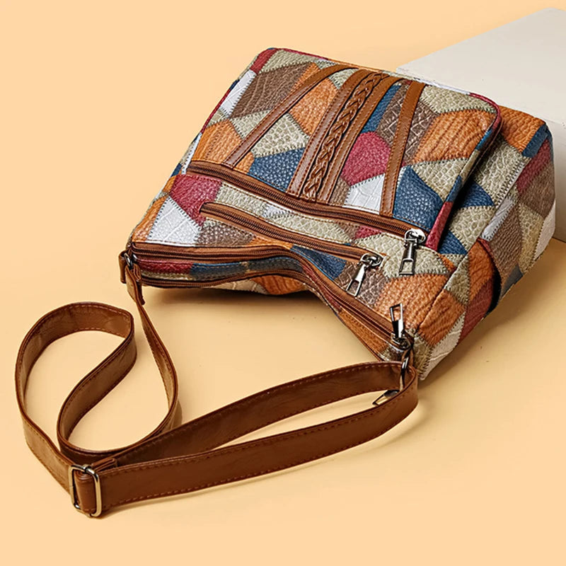 Hazel™ | Kleurrijke Patchwork Schoudertas 8