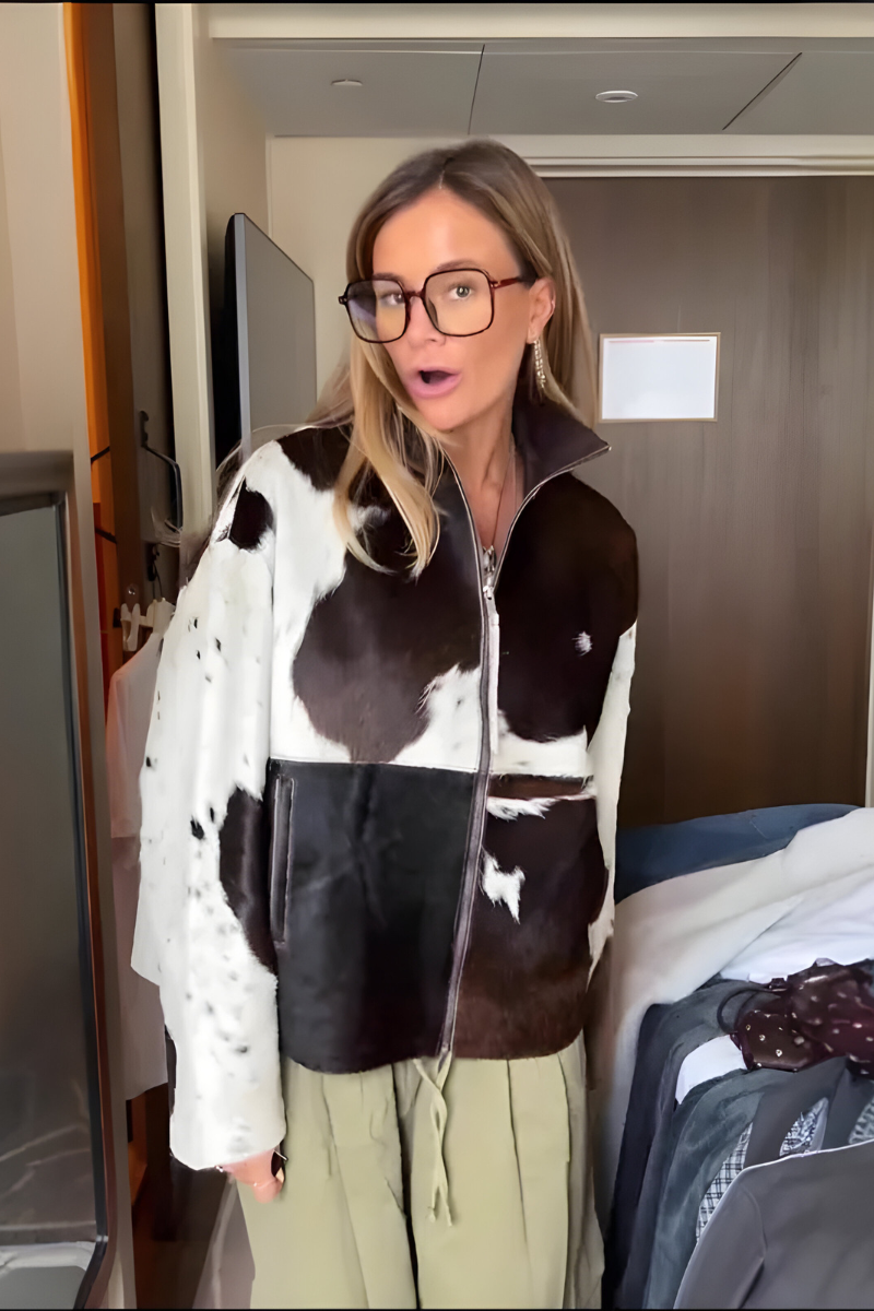 Mael™ | Stijlvolle jas met patroon en rits