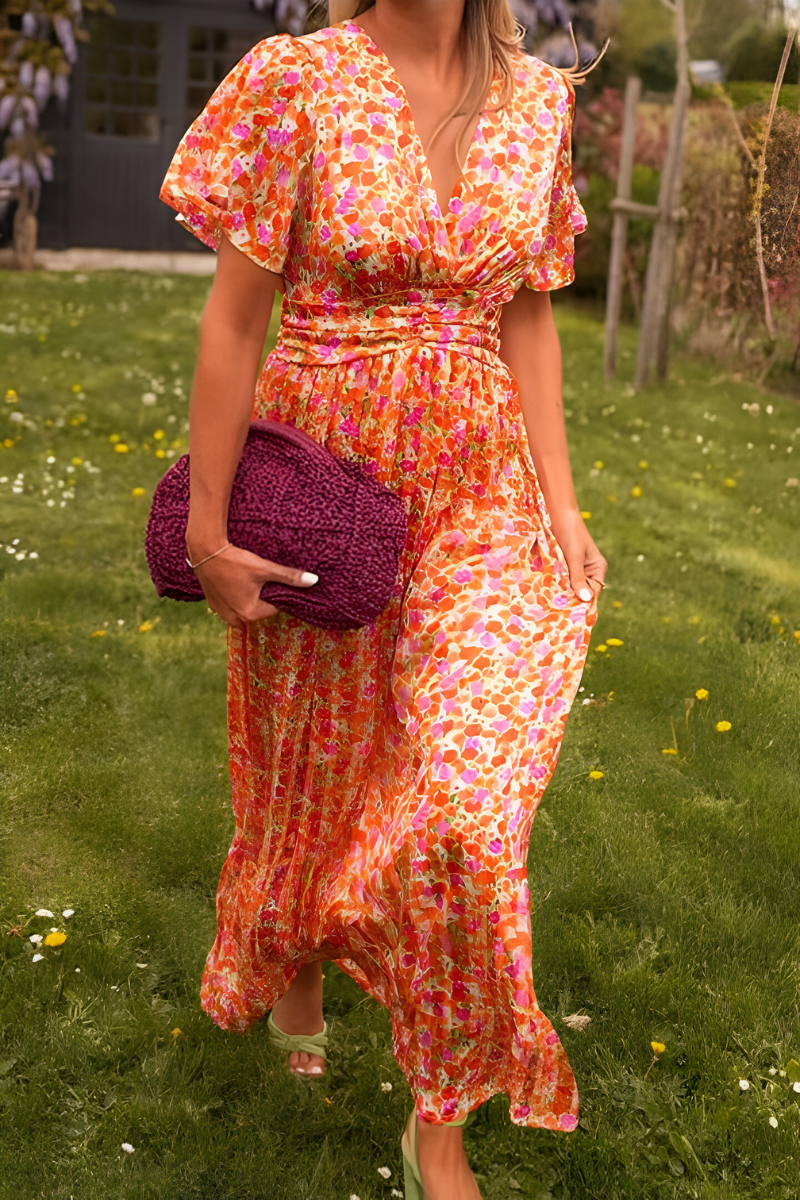 Ava™ | V-hals Maxi-jurk