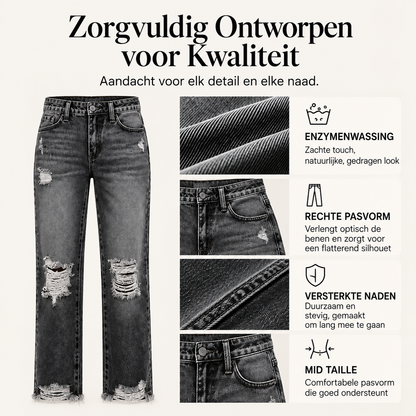 Jade™ | Trendy Gescheurde Spijkerbroek