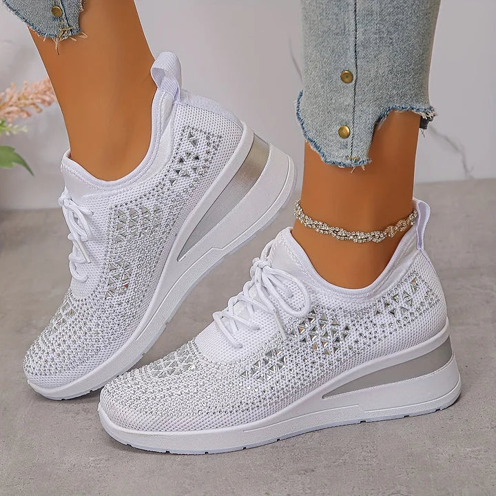 Judith™ | Orthopedische Sleehak Sneakers met Strass 4