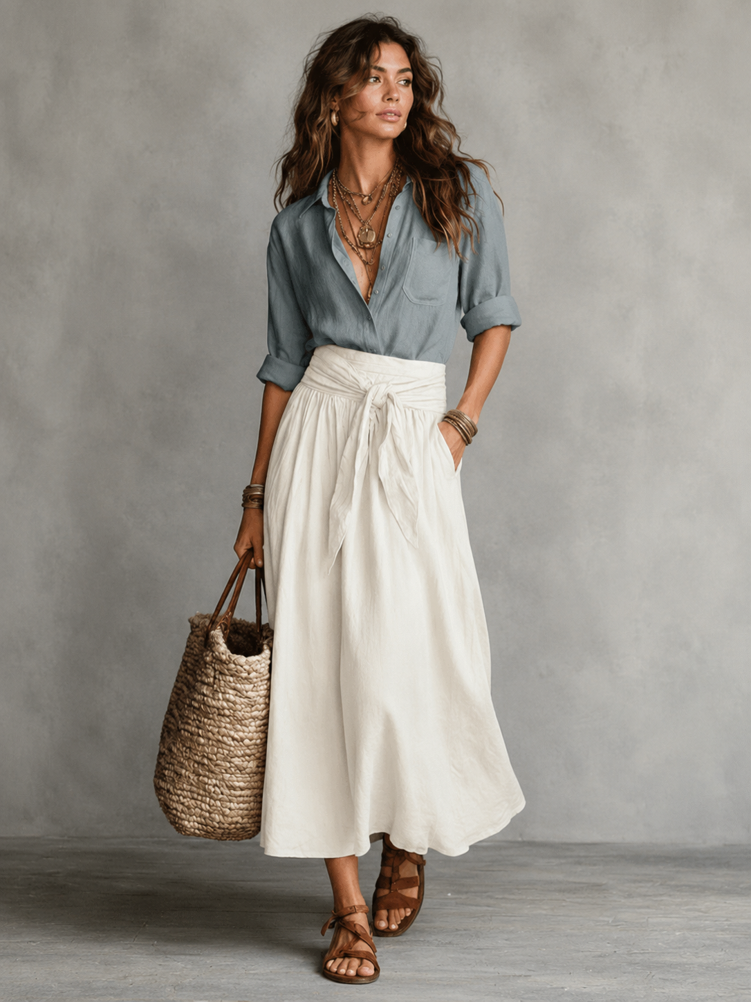 Liora™ | Elegante Blouse En Rok Set