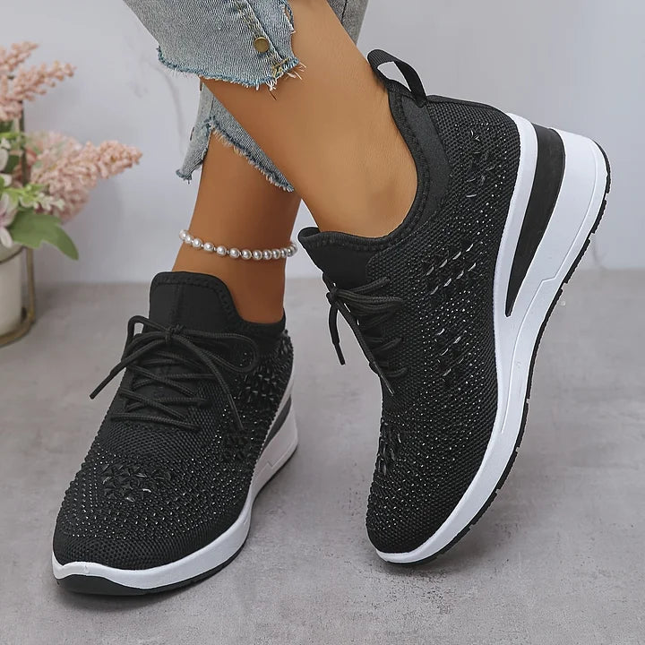 Judith™ | Orthopedische Sleehak Sneakers met Strass 6