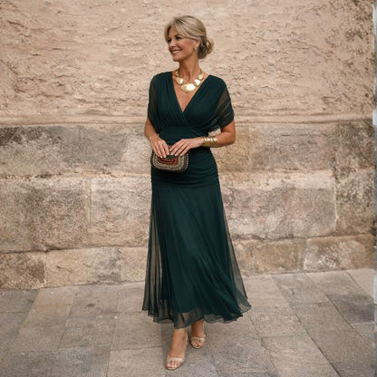 Mikaela™ | Buikcamouflerende Off-Shoulder Maxi-Jurk