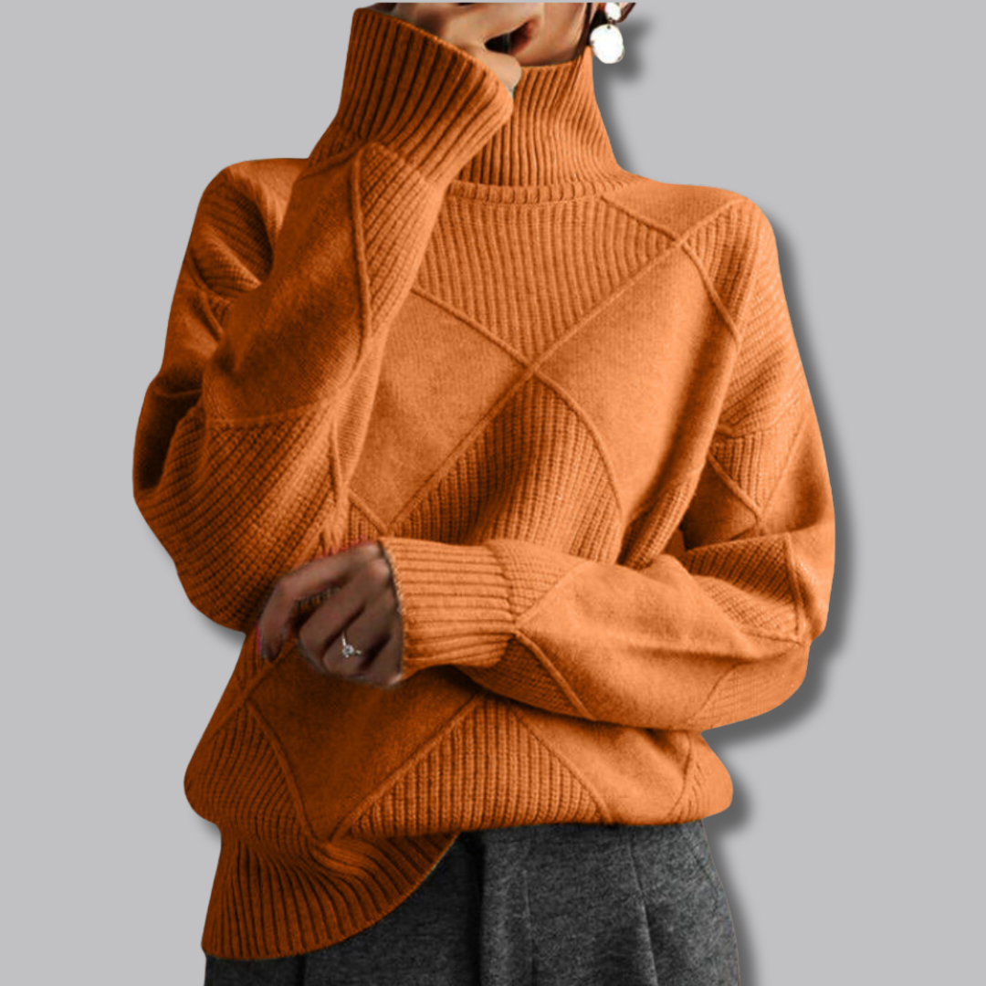 Astrid™ | Zachte coltrui met ruitpatroon 12