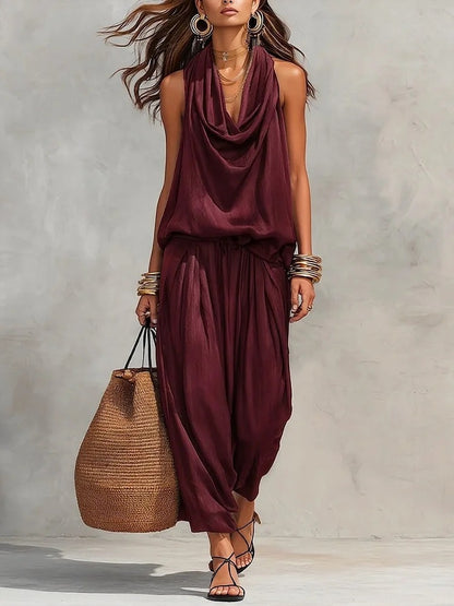 Yuna™ | Elegante Gedrapeerde Twee Delige Set