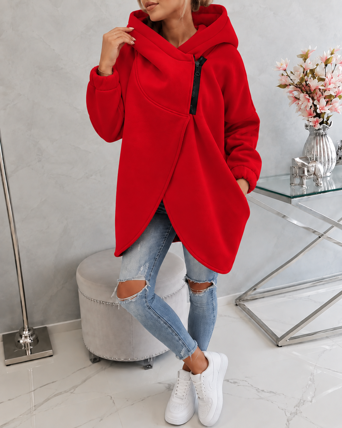 Tina™ | Comfortabel Vest met Capuchon en Rits