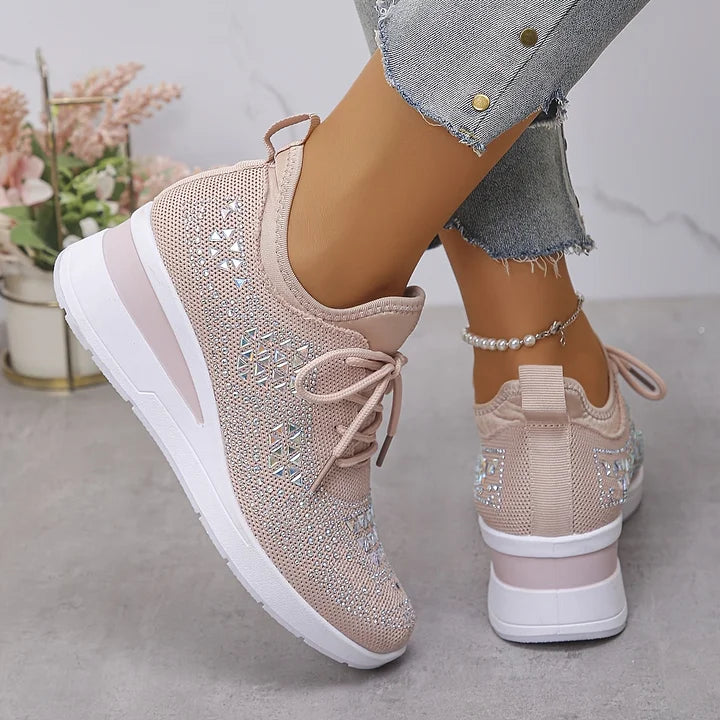 Judith™ | Orthopedische Sleehak Sneakers met Strass 14