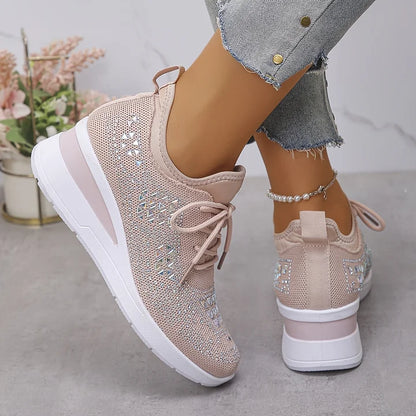 Judith™ | Orthopedische Sleehak Sneakers met Strass 14