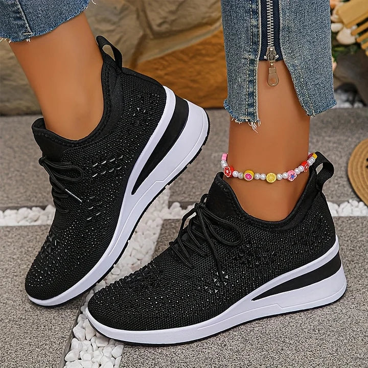 Judith™ | Orthopedische Sleehak Sneakers met Strass 8