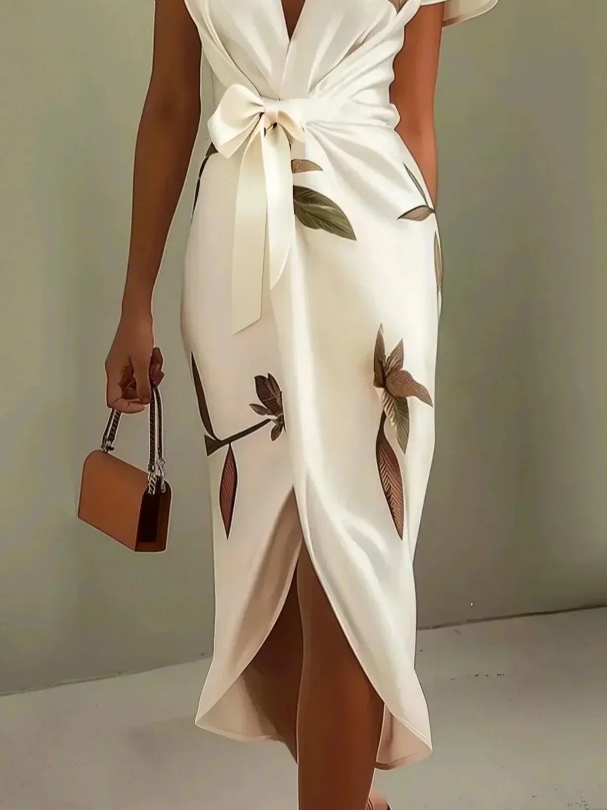 Elora™ | Elegante Wikkel Midi Jurk