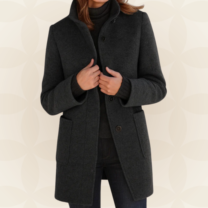 Marielle™ | Elegante Jas met Hoge Kraag