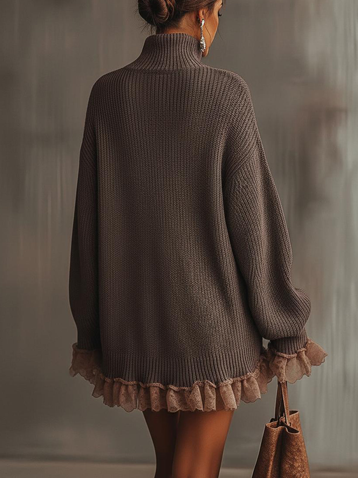 Bryn™ | Oversized Ruffle Trui Jurk