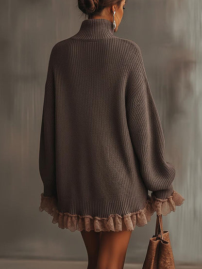 Bryn™ | Oversized Ruffle Trui Jurk