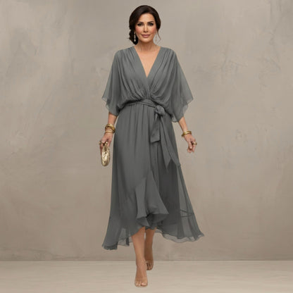 Marta™ | Elegante Chiffon Midi Jurk