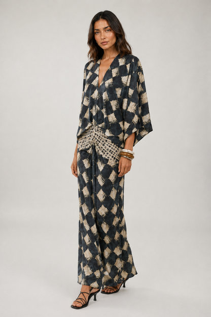 Jannie™ | Elegante Buikcamouflerende Mozaïekjurk 2